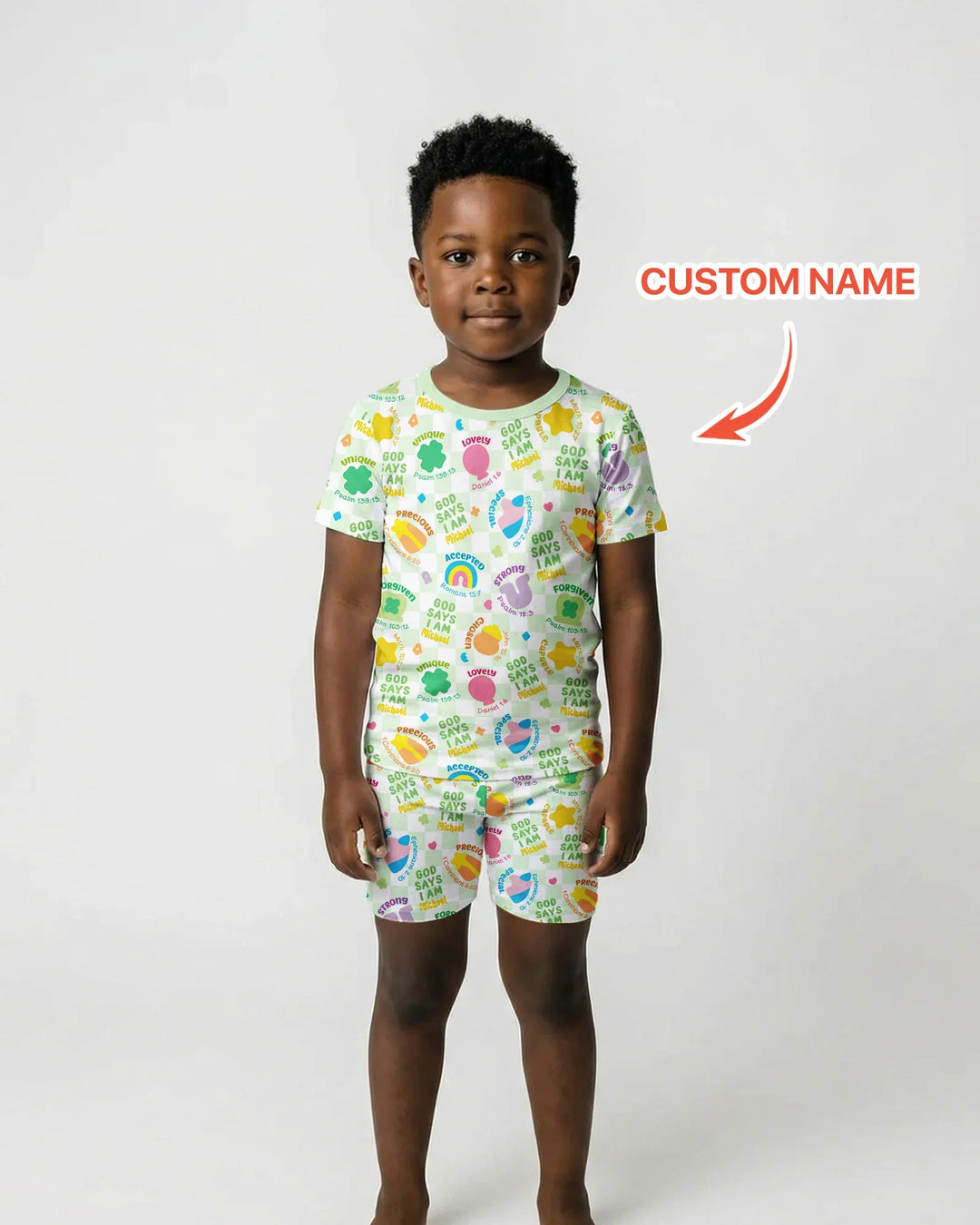 Zweiteiliges Pyjama-Set mit kurzen Ärmeln und Shorts im Sommer-Design