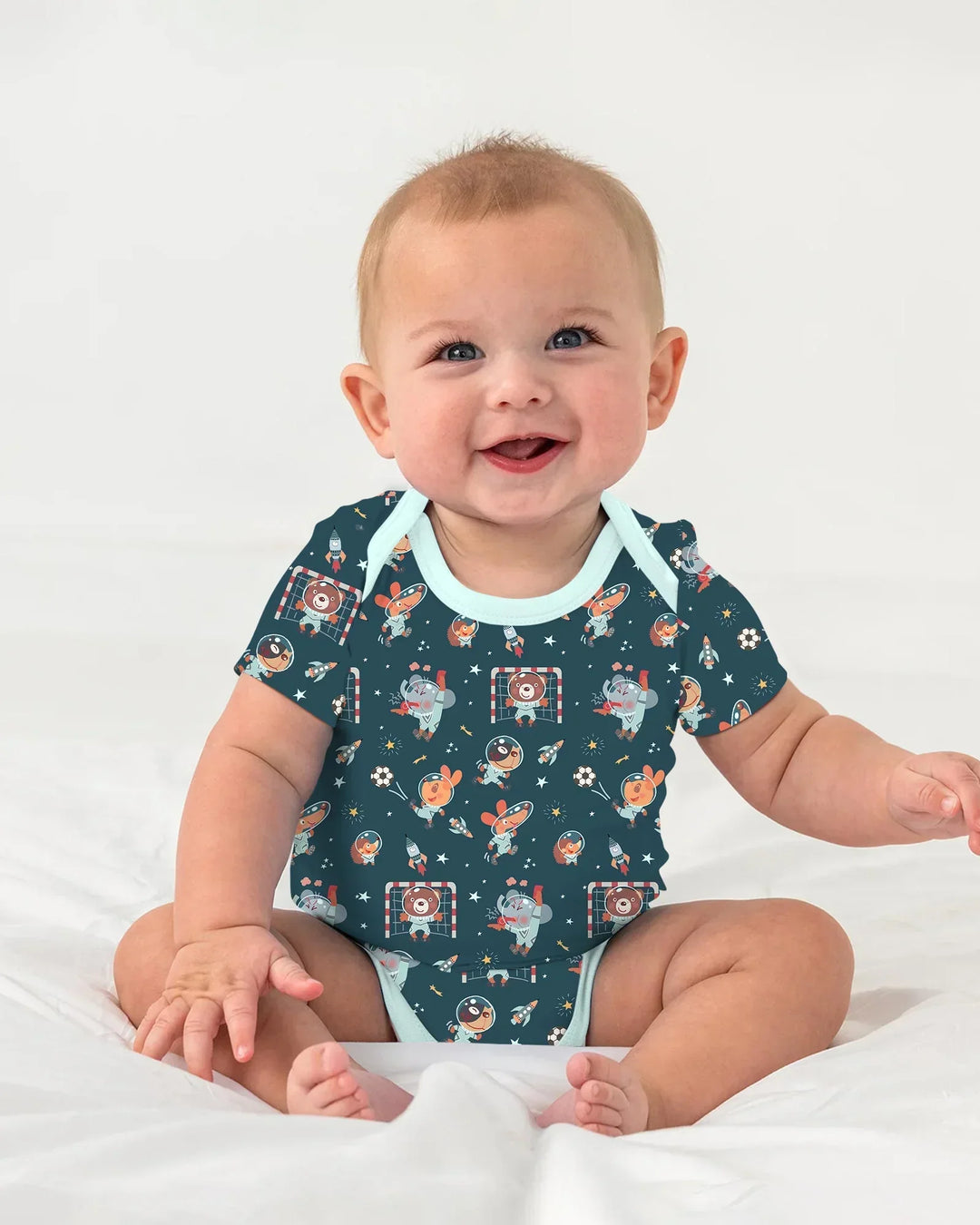 Gerippte Babykleidung mit individuellem Foto - Weich &amp; Skizzenhaft