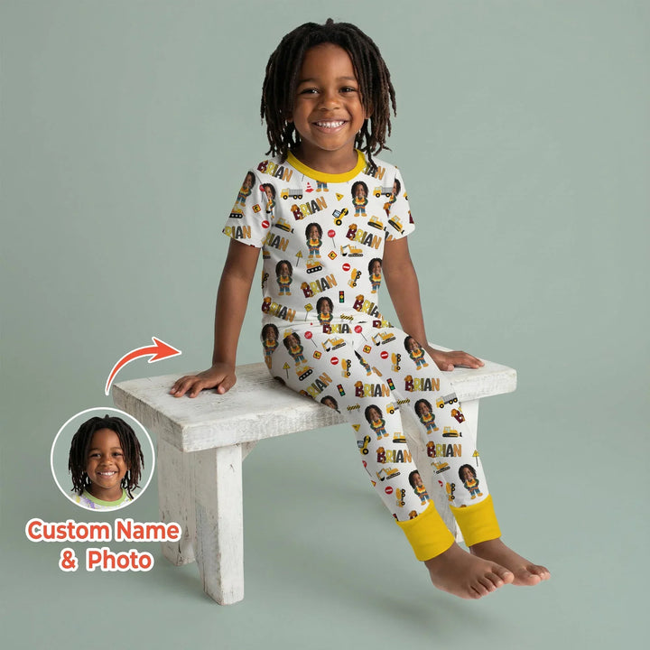 Zweiteiliges, kurzärmliges Pyjama-Set mit Marienkäfern