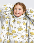 Kawaii Pasta Tragbarer Bambus-Deckenhoodie
