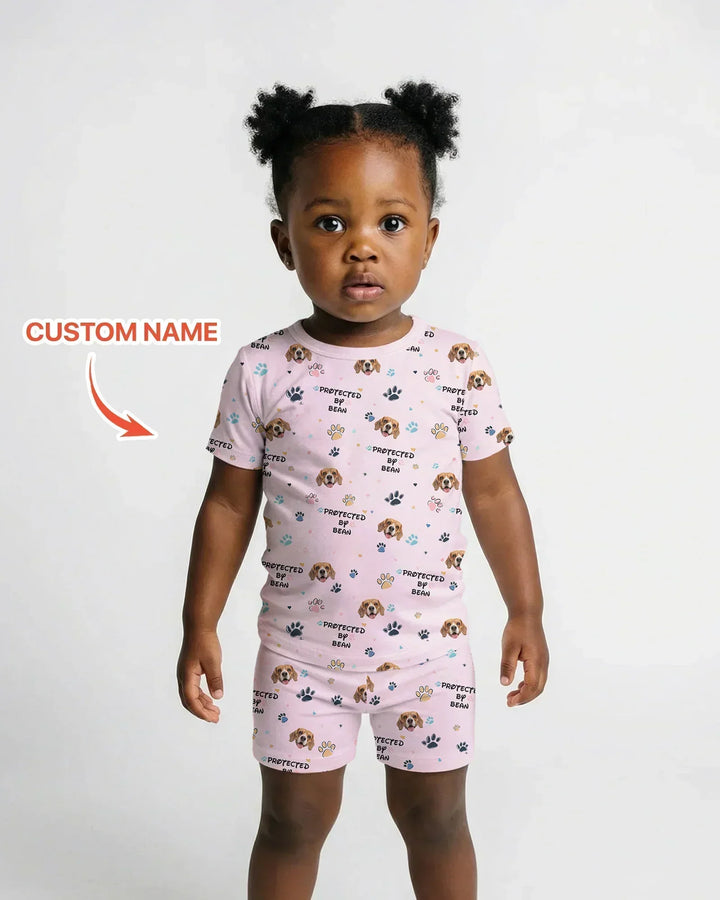 Zweiteiliges Pyjama-Set mit kurzen Ärmeln und Shorts im Sommer-Design