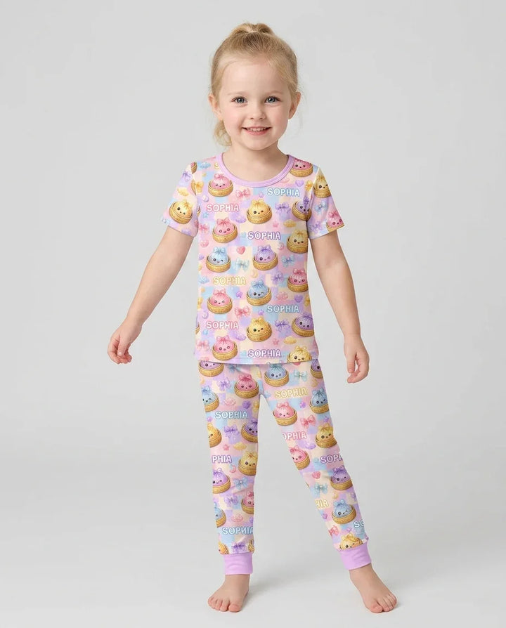 Zweiteiliges, kurzärmliges Pyjama-Set mit Marienkäfern