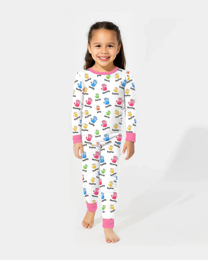 Zweiteiliges Langarm-Pyjama-Set mit Sommerfrüchten