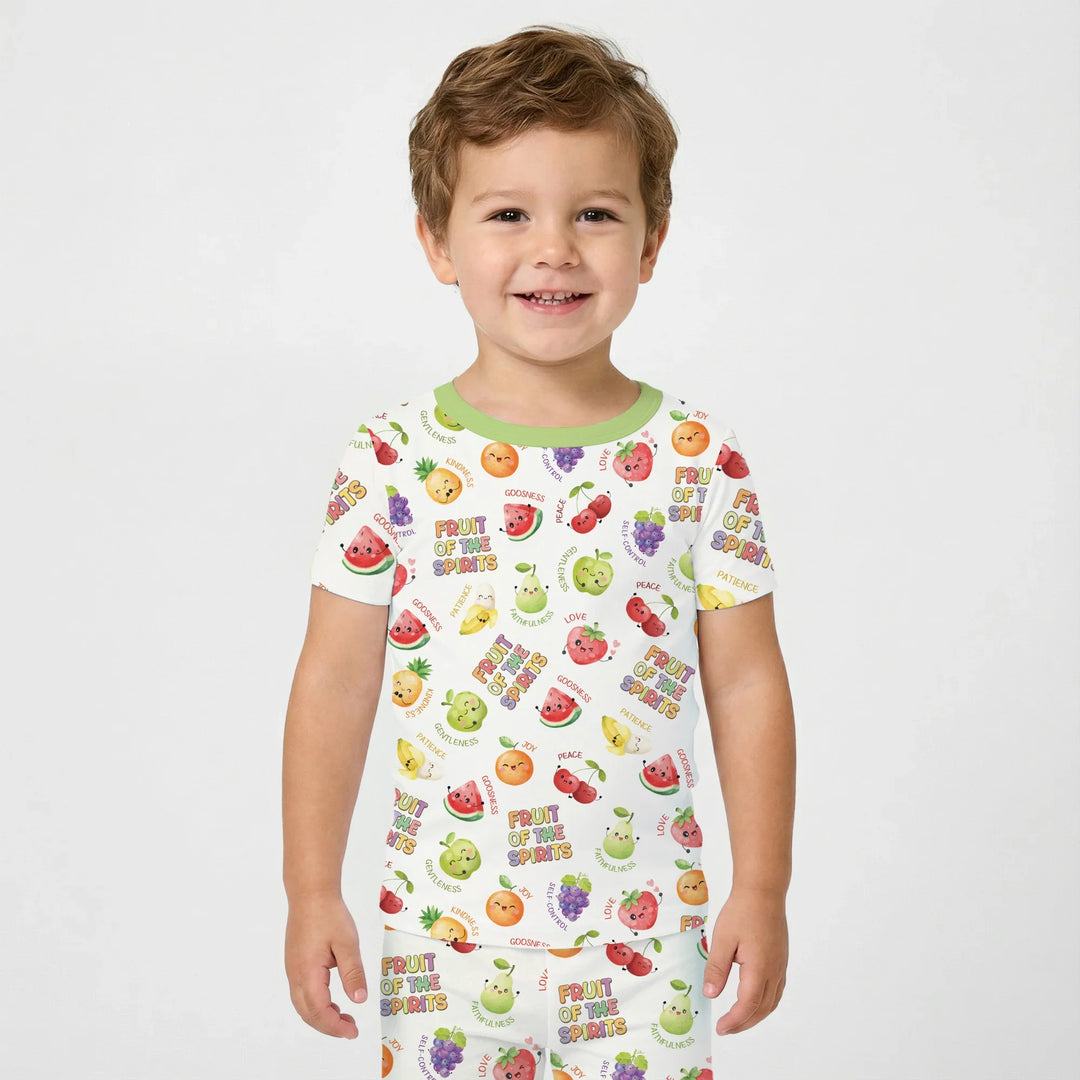 Zweiteiliges, kurzärmliges Pyjama-Set mit Marienkäfern