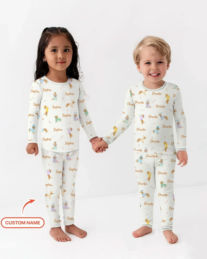 Zweiteiliges, kurzärmliges Pyjama-Set mit Marienkäfern