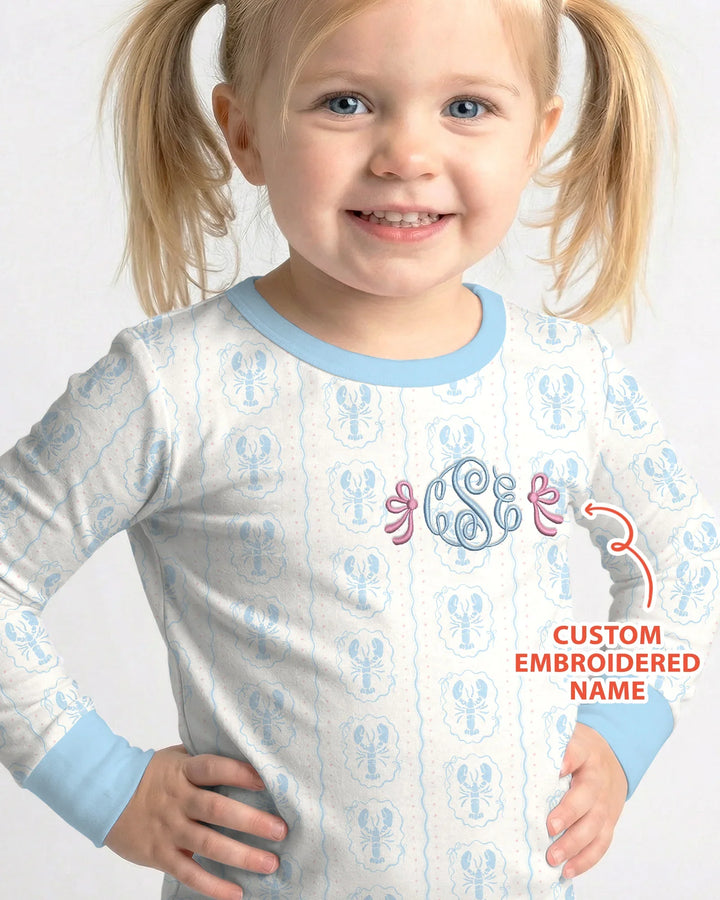 Zweiteiliges Langarm-Pyjama-Set mit Sommerfrüchten