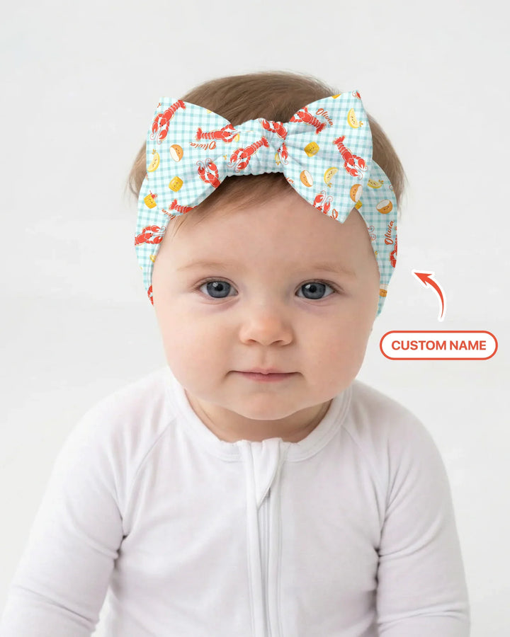 Custom Name Preppy Crawfish Season Headband