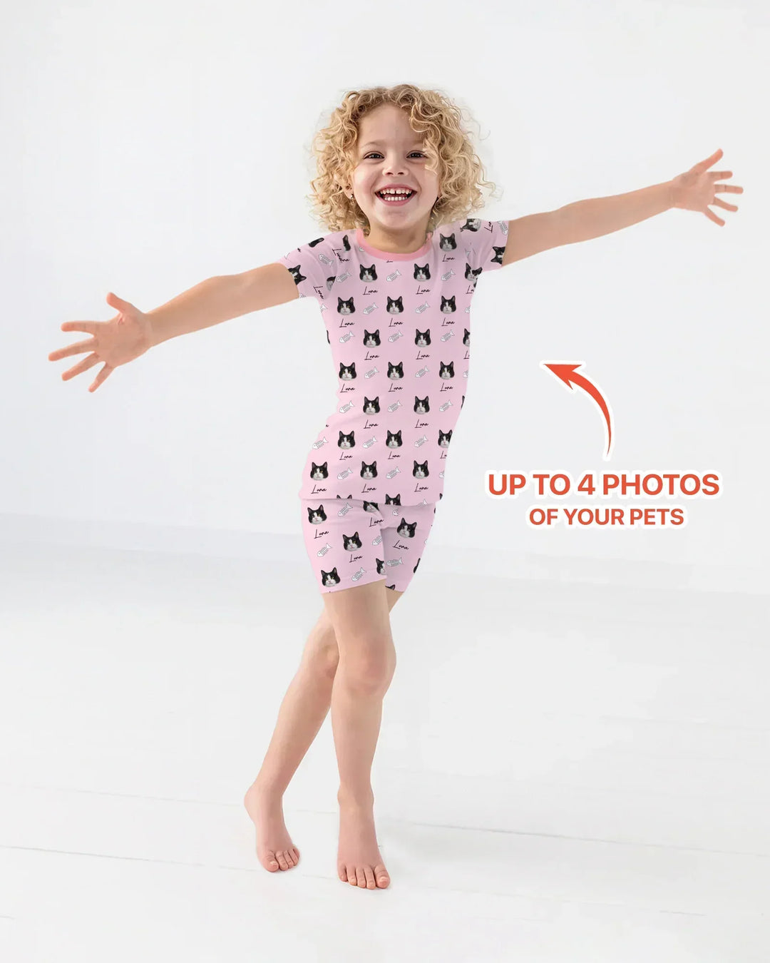 Zweiteiliges Pyjama-Set mit kurzen Ärmeln und Shorts im Sommer-Design