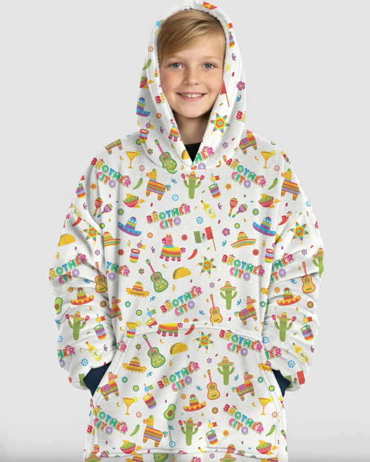Cinco de Mayo Familie passende tragbare Bambus-Decken-Hoodie