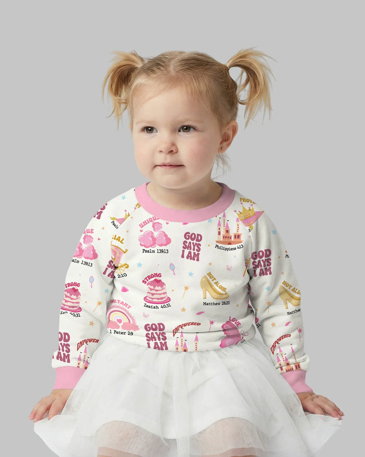 God Says I Am Girl Bambus-Rundhals-Sweatshirt