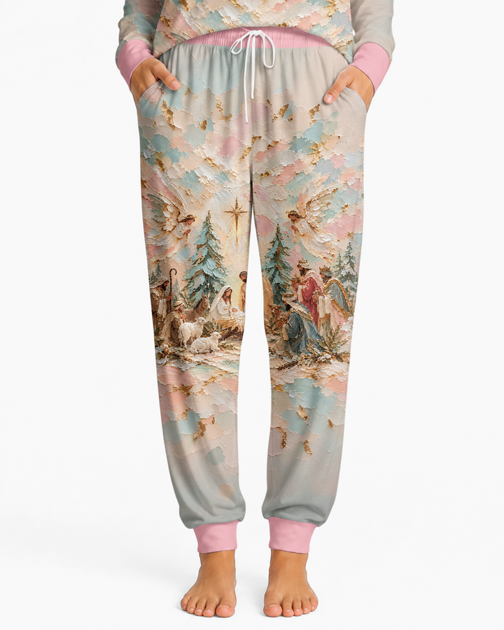 A Starry Holy Night Mommy & Me Matching Bamboo Women Pajama Set