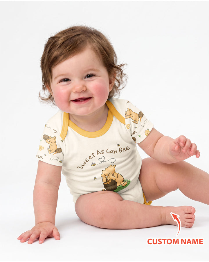Sweet As Can Bee Custom Name Bamboo Bodysuit