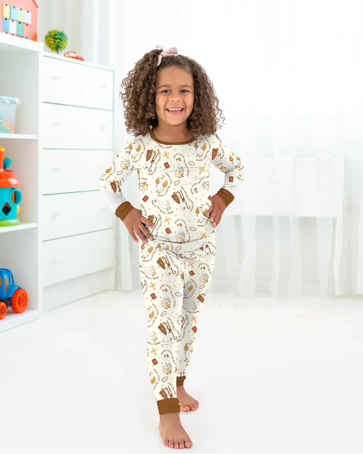 Zweiteiliges, kurzärmliges Pyjama-Set mit Marienkäfern