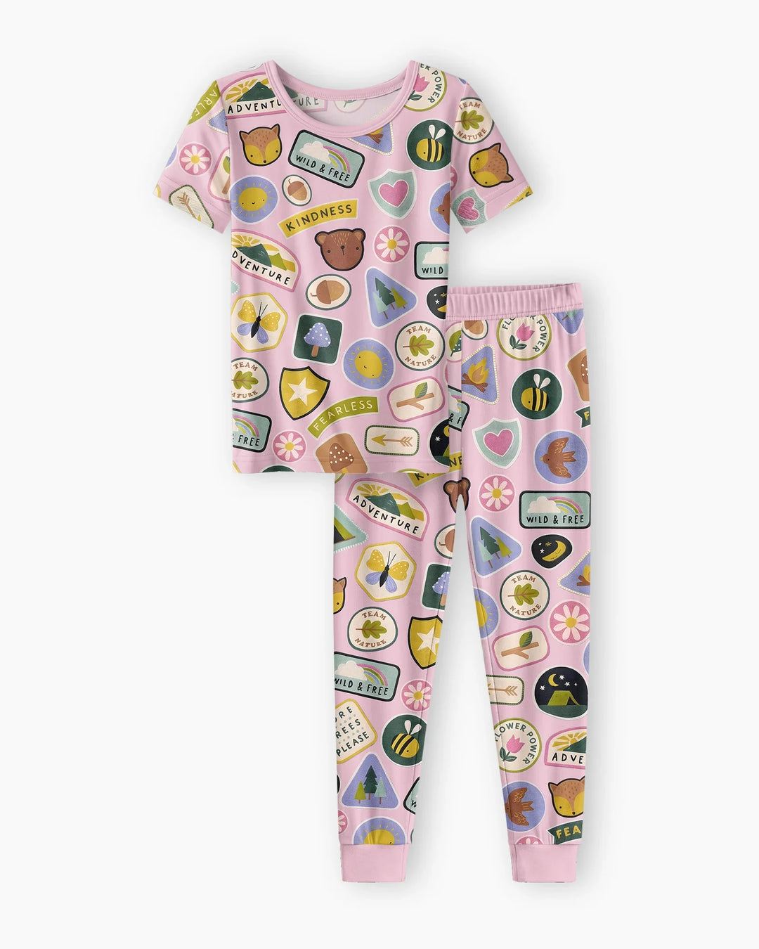 Zweiteiliges, kurzärmliges Pyjama-Set mit Marienkäfern