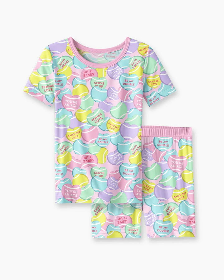 Schlafanzug-Set zweiteilig, kurze Ärmel, kurze Hose, Bambus