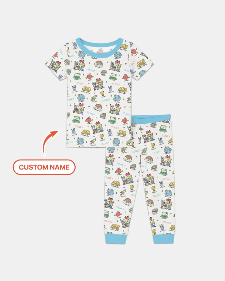 Zweiteiliges, kurzärmliges Pyjama-Set mit Marienkäfern