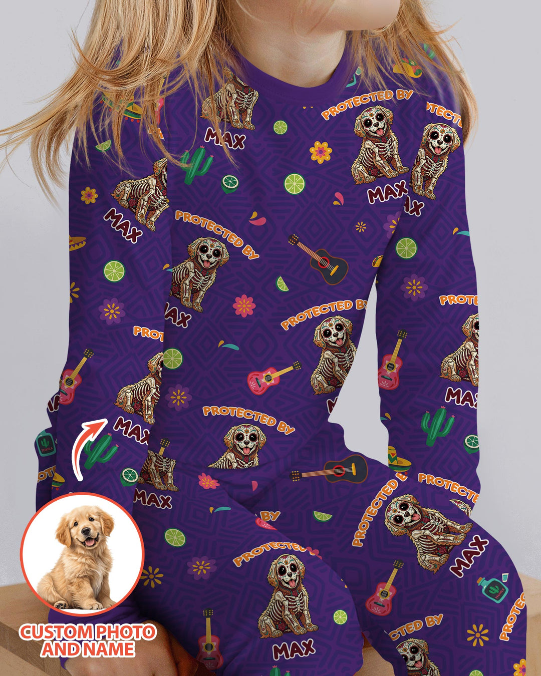 Dia De Los Muertos Bamboo Two Piece Long Sleeve Pajama Set