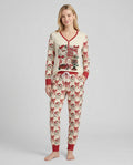 Retro Christmas Jingle Bell Rock Bamboo Women Pajama Set