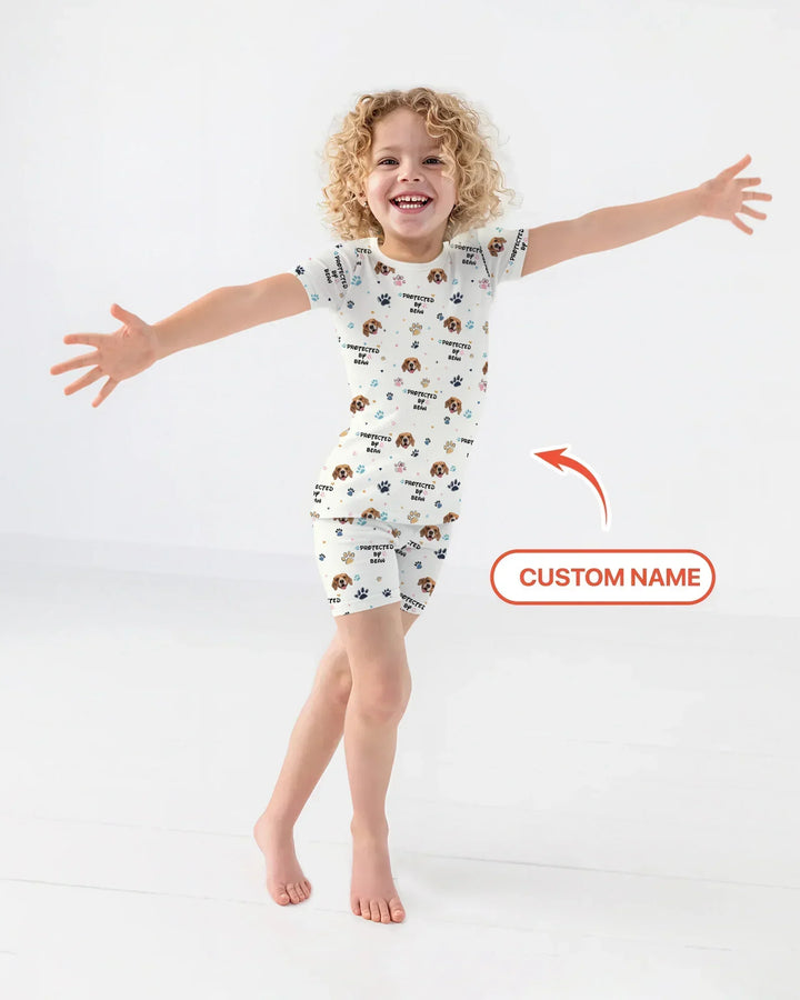Zweiteiliges Pyjama-Set mit kurzen Ärmeln und Shorts im Sommer-Design