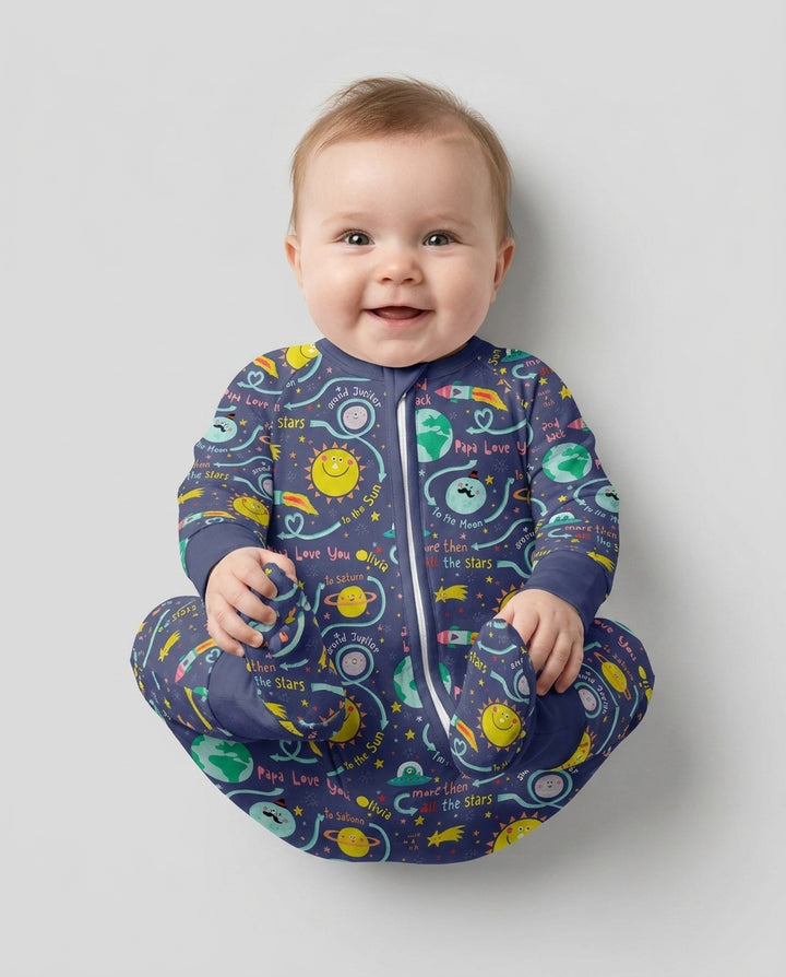 Love to the Moon and Back  Bamboo Convertible Zippy