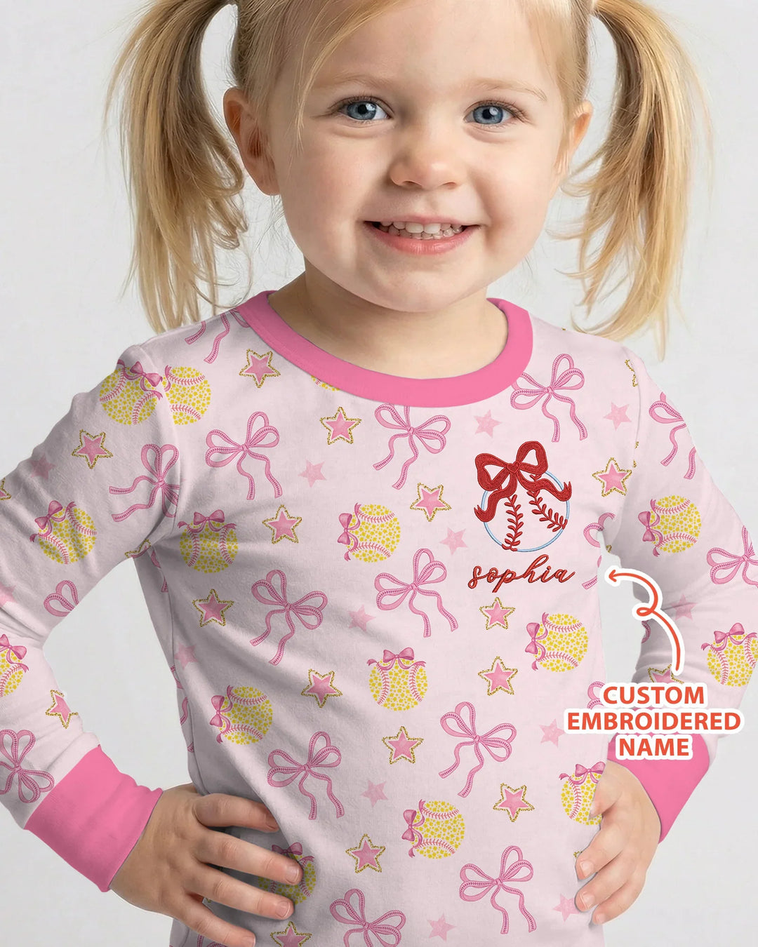 Zweiteiliges Langarm-Pyjama-Set mit Sommerfrüchten