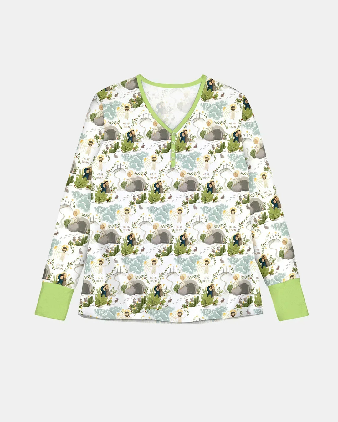 Matthäus 28,1–8 Er ist auferstanden Pyjama-Set aus Bambus für Damen