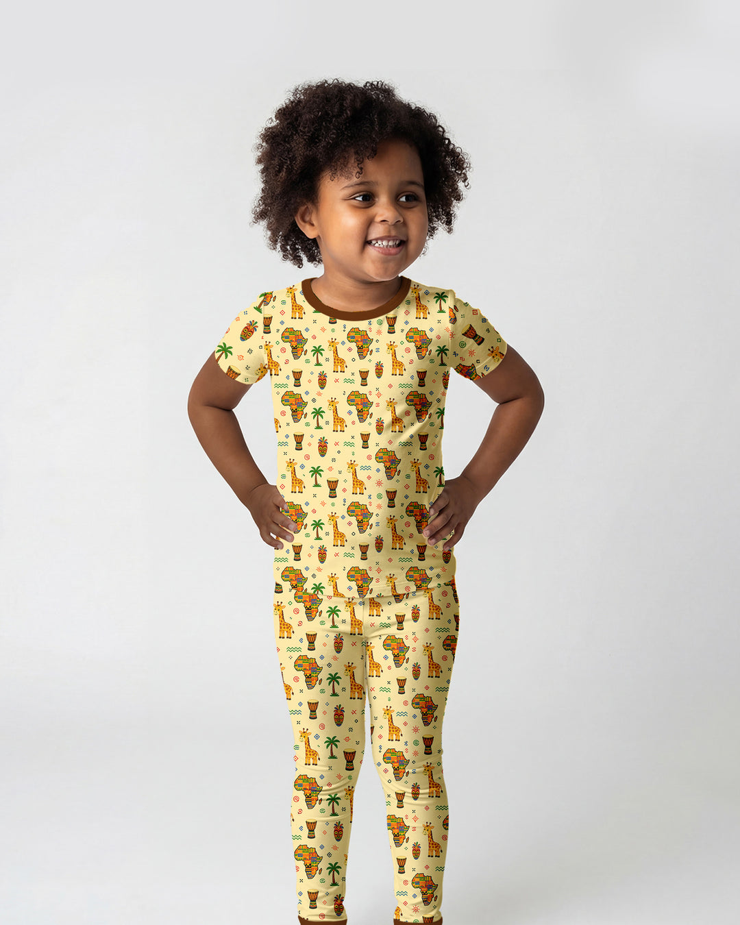 Zweiteiliges, kurzärmliges Pyjama-Set mit Marienkäfern