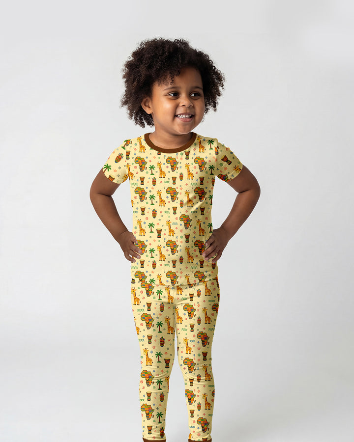 Zweiteiliges, kurzärmliges Pyjama-Set mit Marienkäfern