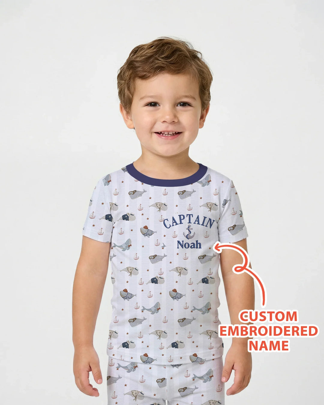 Zweiteiliges, kurzärmliges Pyjama-Set mit Marienkäfern