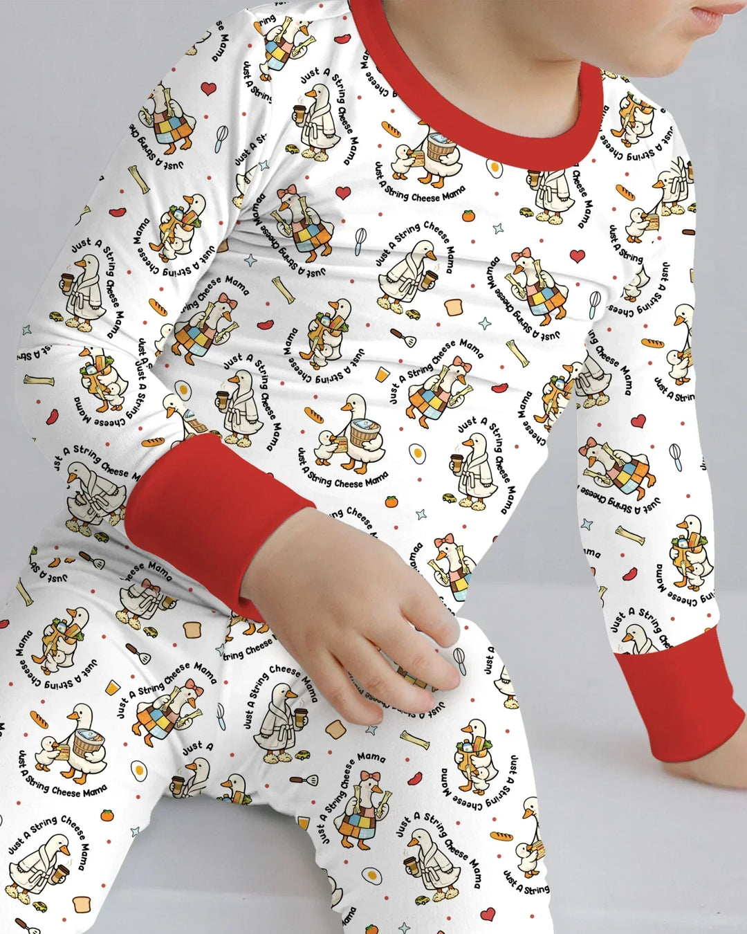 Zweiteiliges Langarm-Pyjama-Set mit Sommerfrüchten