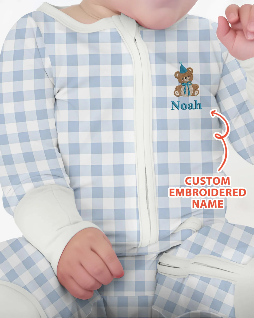 Gerippte Babykleidung mit individuellem Foto - Weich &amp; Skizzenhaft