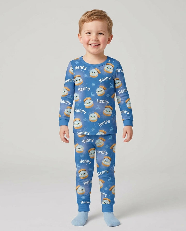 Christmas Cutie Dumpling Bamboo Two Piece Long Sleeve Pajama Set