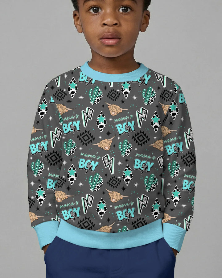Western Mama & Me passende Bambus-Rundhals-Sweatshirts