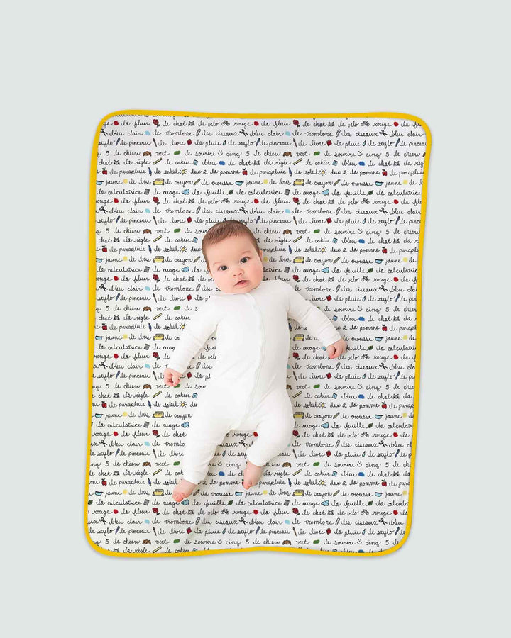 French Classroom Notes Bamboo Blanket