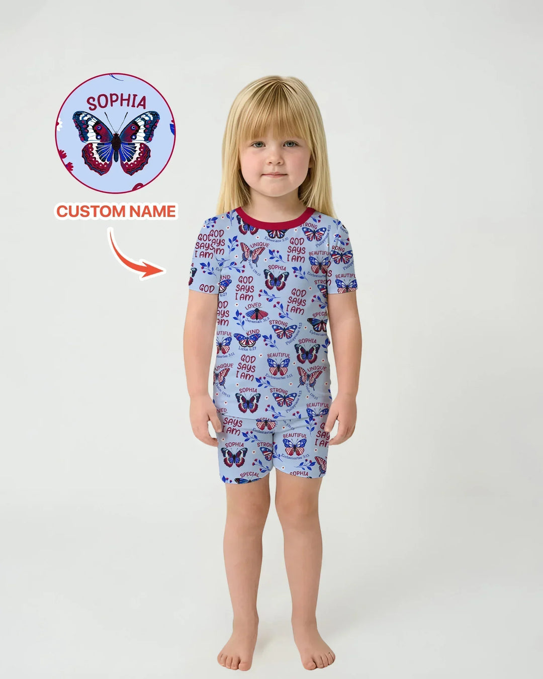 Zweiteiliges Pyjama-Set mit kurzen Ärmeln und Shorts im Sommer-Design