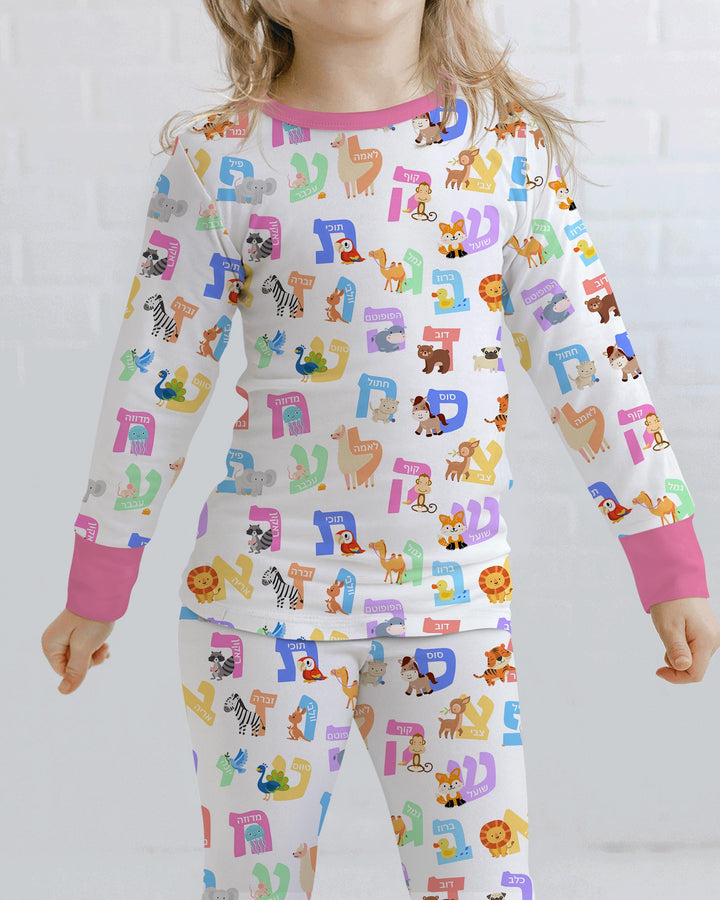 Zweiteiliges Langarm-Pyjama-Set mit Sommerfrüchten
