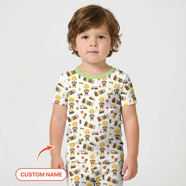 Zweiteiliges Pyjama-Set mit kurzen Ärmeln und Shorts im Sommer-Design