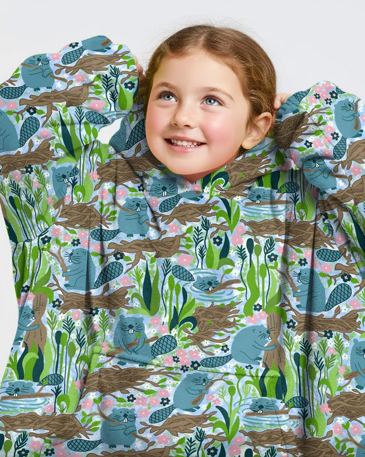 Little Dam Builders Wearable Bamboo Blanket Hoodie