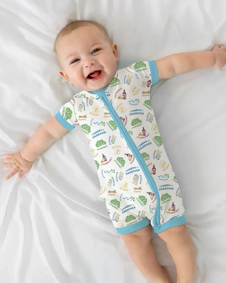 Happy Passover Matching Family Bamboo Shorty Zippy