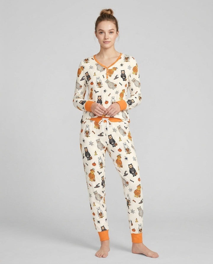 Retro Trick Or Treat Bamboo Women Pajama Set