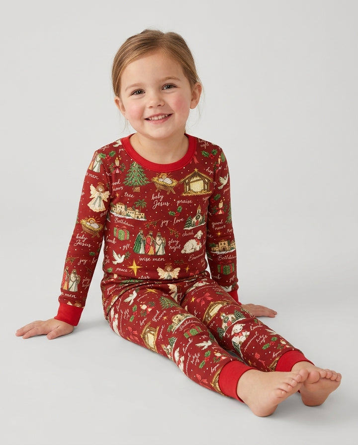Tis The Season Family Matching Bamboo Two Piece Long Sleeve Pajama Set