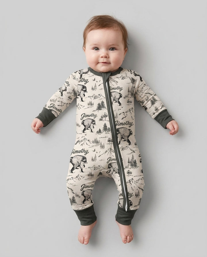 Gerippte Babykleidung mit individuellem Foto - Weich &amp; Skizzenhaft