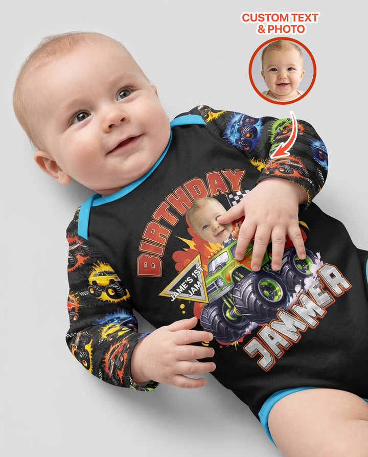 Birthday Truck Rally Bamboo Bodysuit