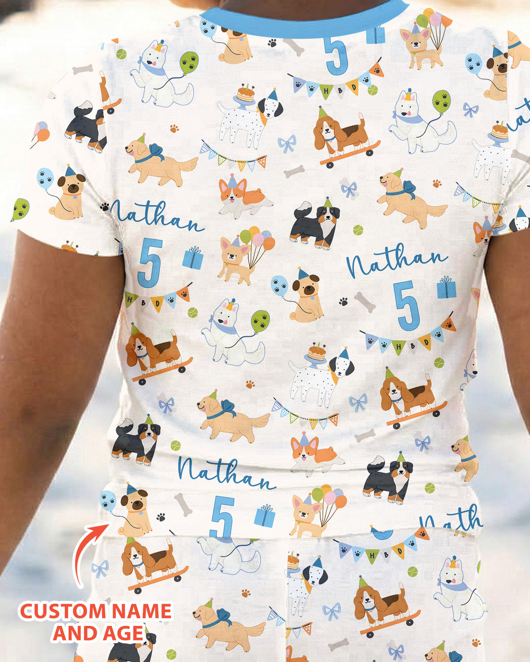 Zweiteiliges, kurzärmliges Pyjama-Set mit Marienkäfern