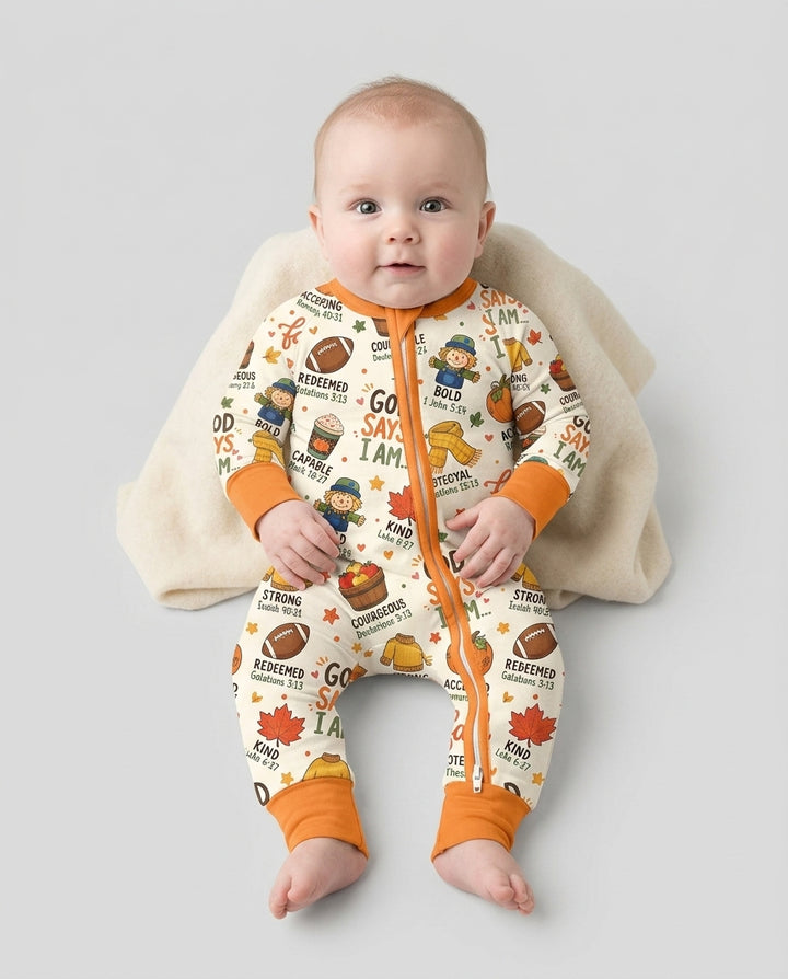 God says I am FALL Bamboo Convertible Zippy