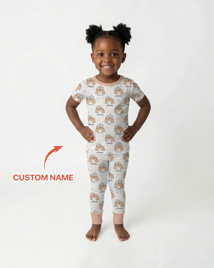 Zweiteiliges, kurzärmliges Pyjama-Set mit Marienkäfern
