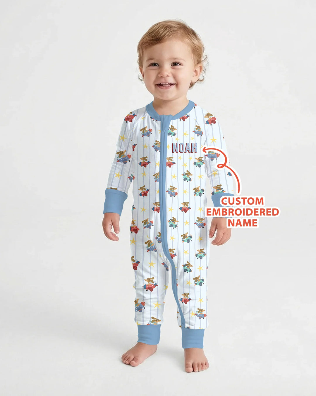 Gerippte Babykleidung mit individuellem Foto - Weich &amp; Skizzenhaft