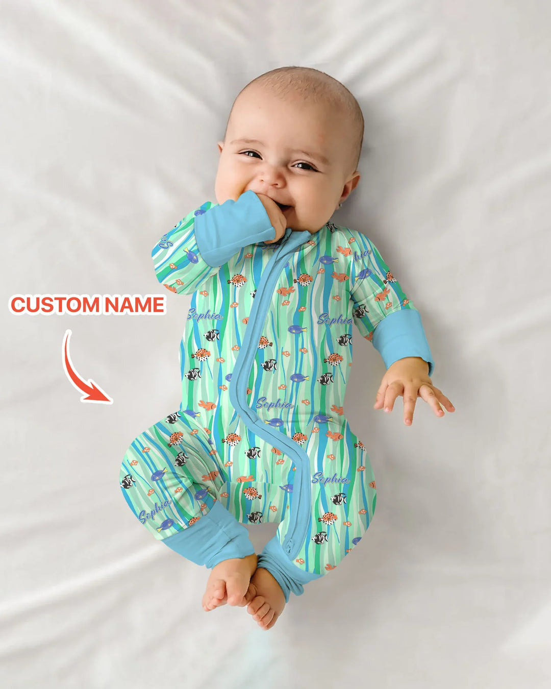 Gerippte Babykleidung mit individuellem Foto - Weich &amp; Skizzenhaft