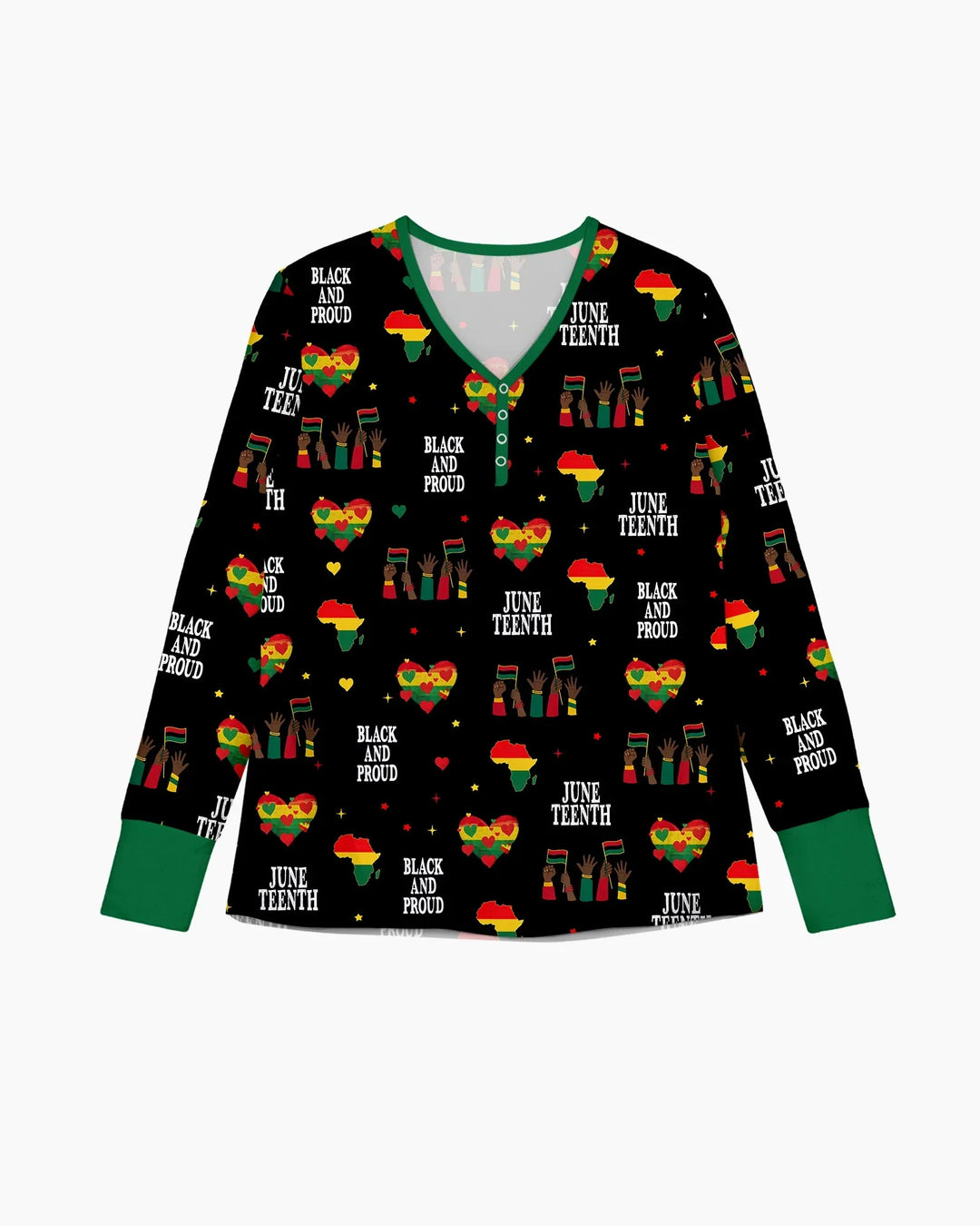 Juneteenth Schwarz und Stolz Bambus Damen Pyjama Set