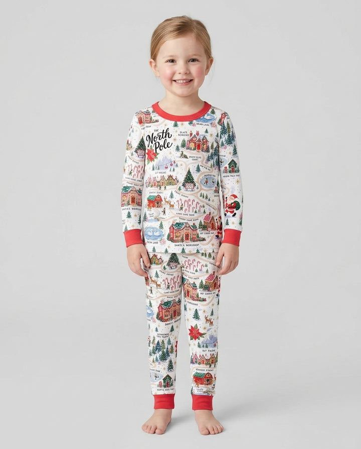 The North Pole Bamboo Two Piece Long Sleeve Pajama Set